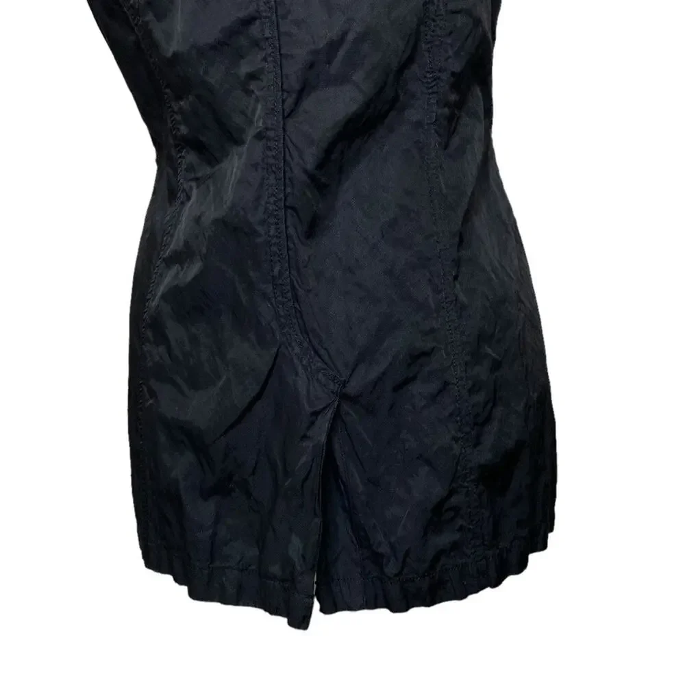 Stella Carakasi‎ Black Full Zip Vest Metallic Flecks Women’s Medium Minimalist - Picture 5 of 11